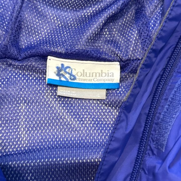 Columbia Rain Wind Jacket Womens Large Blue Two Toned Outdoor Coat - Picture 3 of 6